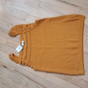 J.Crew Knitted tank top. Golden yellow, size XS, brand new.